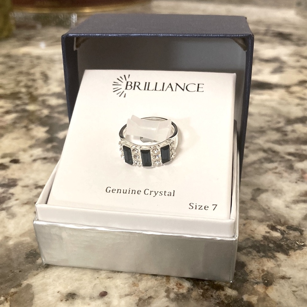 Genuine crystal ring size 7